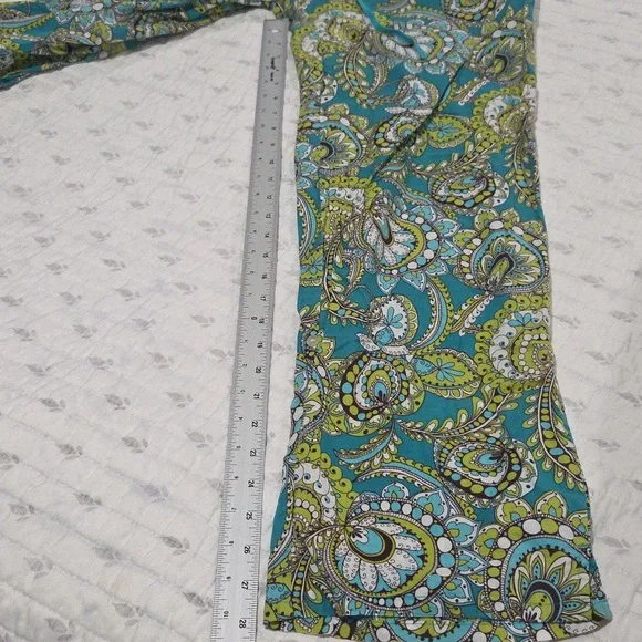 🦚Vera Bradley Adorable Cotton Pajama Pants In Very Good Condition. Size L💚💙 - Picture 8 of 12